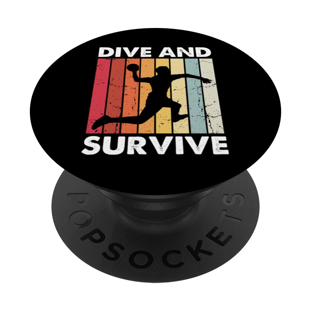 Dive and Survive for Dodgeball Player and Dodge Ball PopSockets Swappable PopGrip