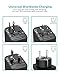 Xcentz Universal Power Adapter with 18W PD&QC 3.0 USB-C Port and 3-USB Port, 16A European Plug, 10A Wall Charger AC Plug Adapter, 3680W Worldwide Travel Adapter EU UK AU US Cell Phone Tablet Laptop