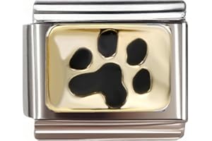 Italian Bracelet Charm,9mm,I Heart Gold,Color > Gold background