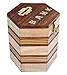 ITOS365 Handcrafted Wooden Money Bank Safe Kids Piggy Coin Holder Box Gifts, 4 x 4.8 Inches
