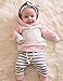 Newborn Baby Girls Clothes Long Sleeve Summer Breathable Hoodie Tops Sweatsuit Pants with Headband Outfits Set(18-24 Months)
