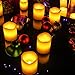 Kohree Flameless Candles LED Battery Candles with Timer Remote Control LED Pillar Votive Unscented Ivory Remote Candles Amber Yellow Flame Pack of 12