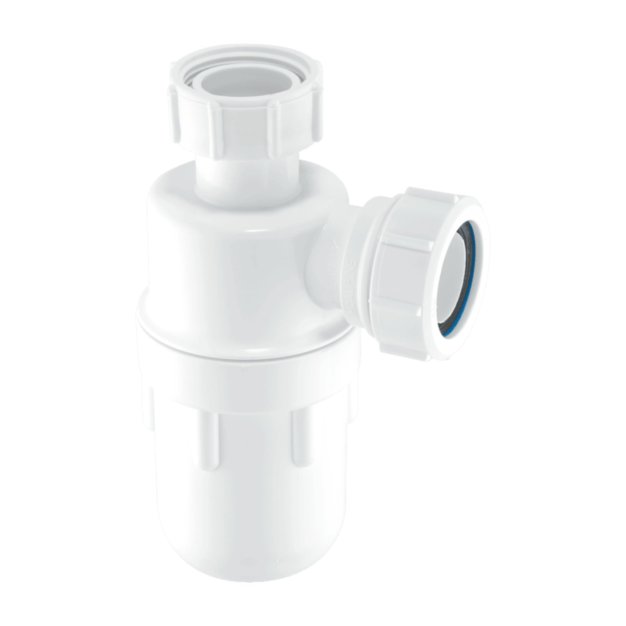 Mcalpine A10 11/4 Inch x 75Mm Water Seal Bottle Trap with Multifit Outlet, White