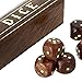 ShalinIndia Handmade Indian Wooden Dice Game Storage Decorative Box with Brass Inlay and 5 Dices