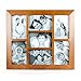 Malden International Designs Berkeley Beveled Edge Wood Collage Picture Frame, 7 Option, 7-4x6, Walnut