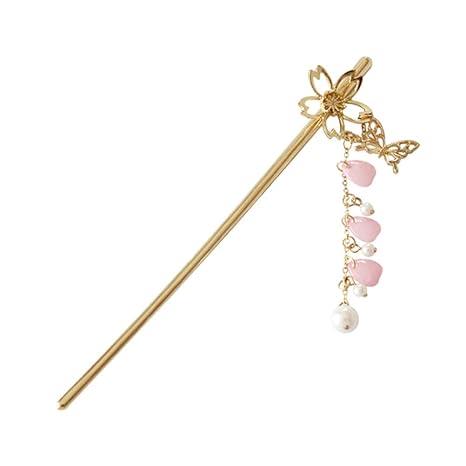 Fityle Flower Hair Stick Chopstick Bun Holder Metal Hairpin
