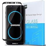 Samsung Galaxy S8 Tempered Glass Screen Protector, Exact Design Full Screen Coverage, 3D Curved Edge, Anti-Scratch, Anti-Fingerprint, Bubble Free, Lifetime Replacement Warranty Black