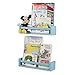 Wallniture Utah Nursery Book Shelves - Set of 2 Floating Bookshelf for Kids Room - Multi-use Kitchen Spice Rack and Bathroom Organizer, Wood Blue