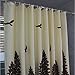 wendana Shower Curtain Fabric Mildew Resistant Deer Forest Design Waterproof Polyester Decorative Bath Curtain Shower for Bathrooms Brown 72x72 Inches with 12 Hooks