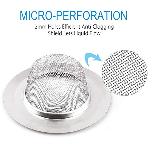 4 Pack Hair Catcher Shower Drain, Stainless Steel Sink Drain Strainer, Large Wide Rim 4.5\