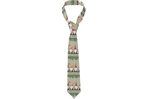 Christmas Gnomes Print Stylish Men'S Printed Tie For Business, Weddings & Daily Wear Durable Wrinkle Resistant Mens Tie