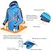GIVBRO Waterproof Jacket Rain Coats for Women Outdoor Hooded Softshell Camping Hiking Mountaineer Travel Windproof Jackets (Blue .M)
