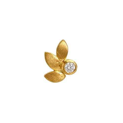 18k (750) Yellow Gold and Diamond Nose Pin