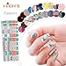 HIGH'S EXTRE ADHESION 20pcs Nail Art Transfer Decals Sticker Pattern Series The Cocktail Collection Manicure DIY Nail Polish Strips Wraps for Wedding,Party,Shopping,Travelling (Tribal)