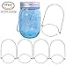 6 Pack Silver Nickel-plated Rustproof Steel Stainless Mason Jar Hanger Wire Handle by Yitee for Regular Mouth Mason Jar Decor, Ball, Canning Jars