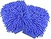 Microfiber Chenille Dusting Mitt for Home and Car Cleaning - Set of 2 Hand Duster Gloves by bogo Brands (Blue)