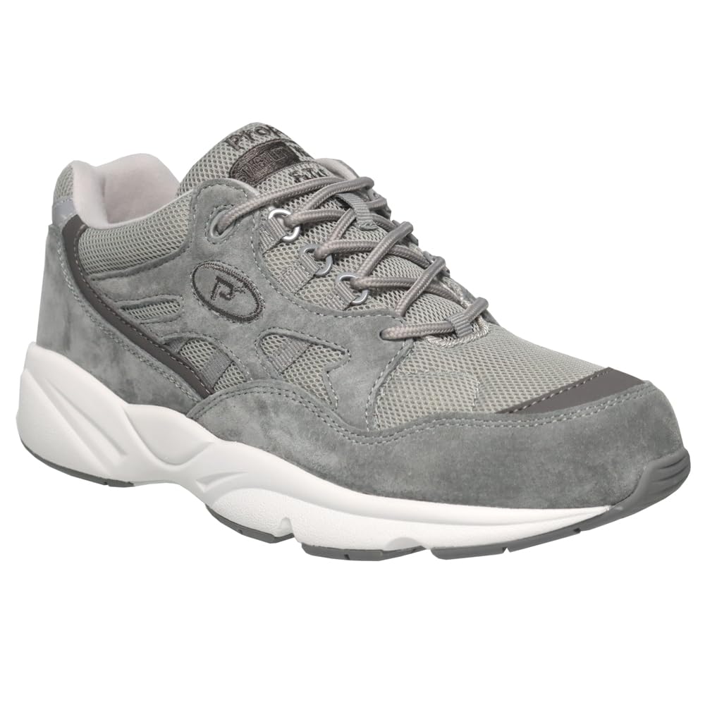 Propét Mens Stability Fusion Athletic Sneaker Grey 07H Medium