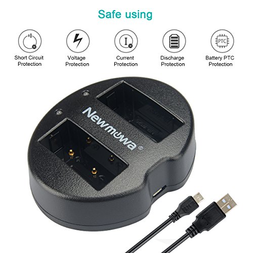Newmowa Double USB Chargeur + 2 Remplacement Batteries NP-W126 pour Fujifilm NP-W126 NP-W126S Fuji FinePix HS30EXR, HS33EXR, HS50EXR, X-A1, X-E1, X-E2, X-M1, X-Pro1,X-T1,X-T2,X-H1 - Image 5