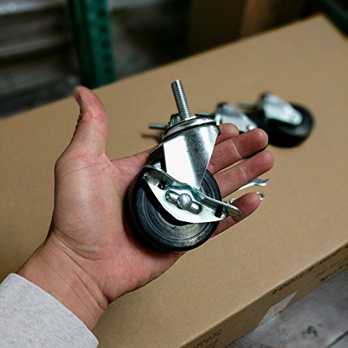 eeZe Rack 3-inch (3") heavy duty Wire Shelving Wheels, NSF CERTIFIED, (Set of 4) - Thumbnail 2