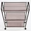 mDesign Rolling Utility Trolley with 3 Levels for Better Home Organisation – Metal Storage Shelf Unit for Laundry…