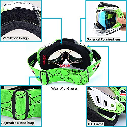 Polarized Sport Motorcycle Motocross Goggles ATV Racing Goggles Dirt
