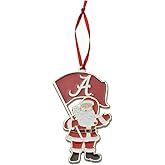 Alabama Crimson Tide Santa Metal Christmas Ornament