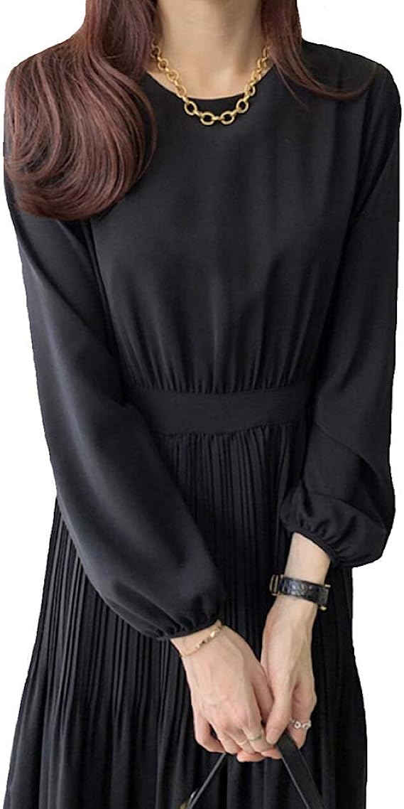 Amazon イヴォーグ レディース ワンピース パーティードレス ドレス フォーマル 長袖 結婚式 披露宴 式典 冠婚葬祭 パーティードレス 通販