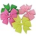 Fortop Baby Girls Boutique Grosgrain Ribbon Pinwheel Hair Bows With Clips For Teens Babies 40Piece