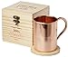 [GIFT SET] Advanced Mixology Moscow Mule Pure Copper Mug with Artisan Hand Crafted Wooden Box and Coaster Gift Set