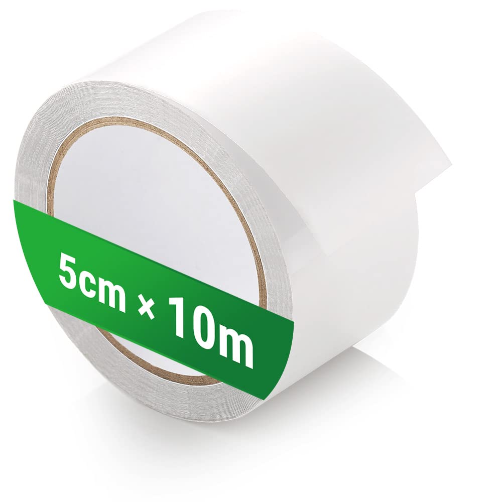 ecooe Tent Repair Tape 5 cm x 10 m Professional Waterproof Transparent Tent Tape for Repairing Awnings PVC Coated Tent Gazebo Truck Tarpaulin