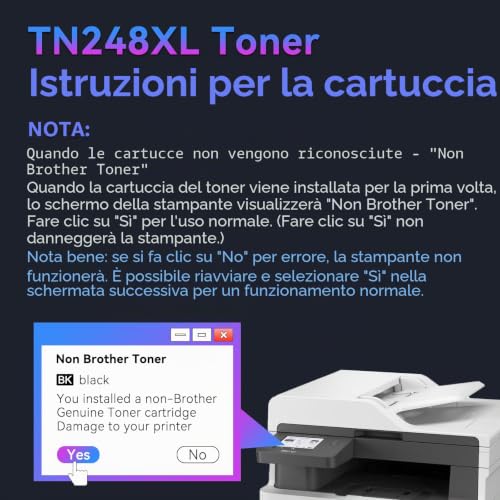 ZIPRINT TN248 TN248XL Compatible For Brother TN-248XL TN248CMYK For Brother MFC-L3760CDW DCP-L3560CDW MFC-L3740CDWE DCP-L3520CDWE MFC-L8390CDW MFC-L8340CDW HL-L3240CDW HL-L3220CWE (TN) 248XL-4 4P