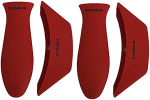 Silicone Hot Handle Holder, Potholder (4 Pack) for Cast Iron Skillets, Pans, Frying Pans & Griddles, Metal and Aluminum Cookw
