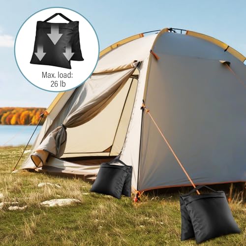 Victiv Set of 6 Heavy Duty Sand Bags, 57 x 26.5 cm Weight Bags for Photographic Tripod, 800D Oxford Sand Bags for Strengthening Weighting, Sand Bag for Garden, Tent, Parasol, Swing