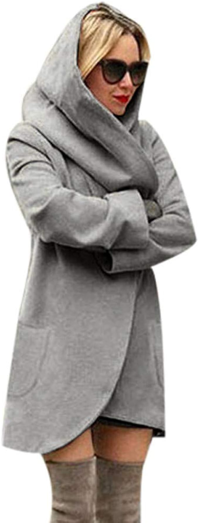 cardigan lungo con cappuccio