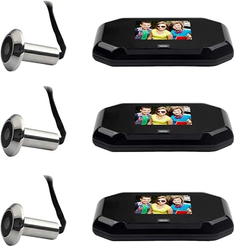Amazon Flameer 3パック30bhドアベル1 0mpスマートビジュアル隠しドアベルカメラビデオドアのぞき穴写真撮影ドア電話システム インターホン チャイム