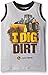 John Deere Boys' Little Dig Dirt Muscle Tee, Heather Grey/Black, 6