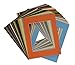 Golden State Art, Pack of 50 Mixed Colors Pre-Cut 11x14 Picture Mat for 8x10 Photo with White Core Bevel Cut Mattes Sets. Includes 50 High Premier Acid Free Mats & 50 Backing Board & 50 Clear Bags