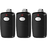 Kingdder 3 Pieces Garage Door Remote Compatible with Multicode, Black | Compatible with 3089 3060 3070, 300mhz 10 Dip Switch Gate Opener with Keychain