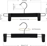 GUANJUNE Clothes Hangers 10 Pack Space-Saving Pant Skirt Hangers 360° Swivel view 3