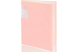 SortRax Pastel Binder with Clear Plastic Sleeves, 30 Pockets, Display 60 Pages, Portfolio Presentation Folders for Documents, Recipe, Art, Certificate, Letter/A4 Size, 1 Pack - Pink