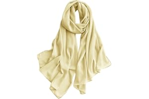 HAREWOM Chiffon Hijab for Women Sheer Shawl and Wraps for Wedding Bridal Scarves Summer Lightweight Sun-proof Scarf