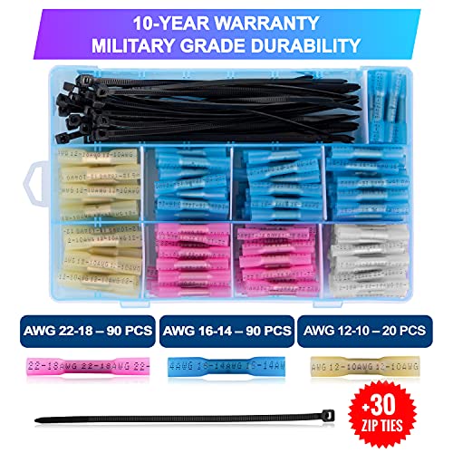 Heat Shrink Butt Connectors — Insulated Waterproof Wire Connector