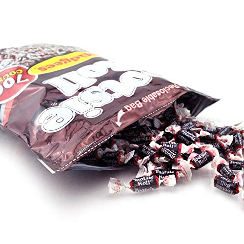 TOOTSIE ROLL MIDGEES – CHEWY CHOCOLATE GLUTEN-FREE CANDY – RESEALABLE BAG OF INDIVIDUALLY WRAPPED CANDIES FOR KIDS, PARTIES, CLASSROOM – 700 COUNT (PACK OF 1) (PACKAGING MAY VARY)