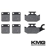 KMG 2003-2004 Yamaha YFM 450 Kodiak Front + Rear Carbon Kevlar Organic NAO Brake Pads Set