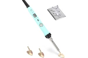 AROKIMI Mini Iron for Crafting and Sewig, 80W Adjustable Temperature Small Iron with 3 Replaceable Tips, Precise DIY Tool for Patches Hats Shoes, Easy to Use (Green)