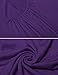 Meaneor Women's Summer Tunic Short Sleeve Casual Loose Blouse Top Purple XXL