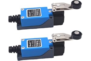 2PCS ME-8104 Momentary Limit Switch Travel Switch,Yusheng Adjustable Roller Lever Arm arduino Limit Switch NC-NO CNC Mill Laser Plasma Router (2PCS, ME-8104 Adjustable Lever Arm)