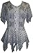 135 B Agan Traders Gypsy Assymetrical Sheer Hem Top Blouse