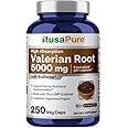 NusaPure Valerian Root 20:1 Extract, 250 mg Equivalent to 5000mg Per Veggie Caps, 250 Count, Vegan, Non-GMO, Bioperine