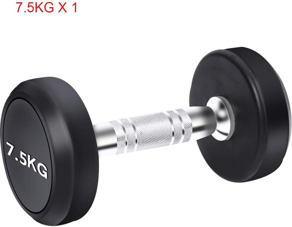 Amon Fixed Dumbbell Single Rubber Coated Dumbbell Body Sculpting Hand Weights Dumbbell - Supplies for Workout,Body Building (Color : 7.5KG)